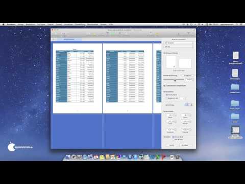 iWork: Numbers Tabelle ausdrucken