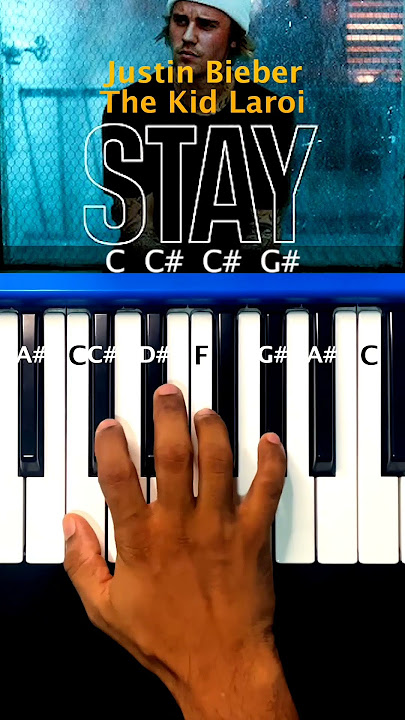 Stay - Justin Bieber, The Kid LAROI #stay #justinbieber #thekidlaroi #pianonotes #keyboardtutorials