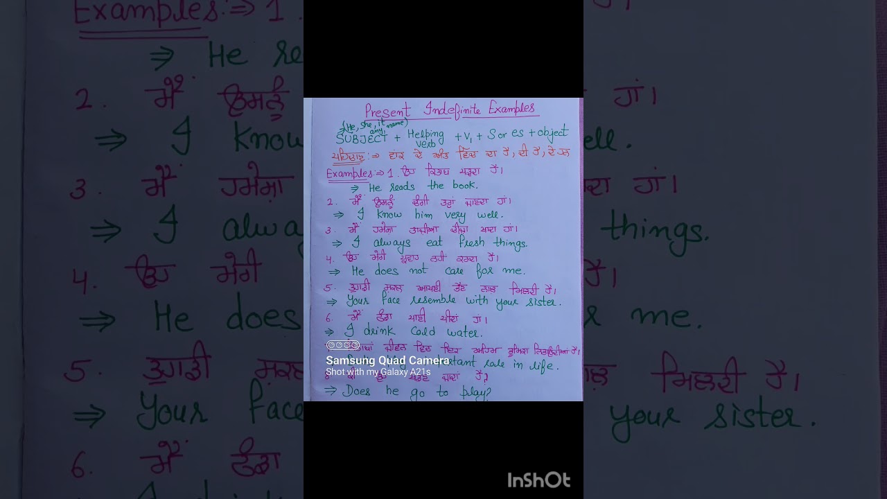 Present Indefinite Tense , 