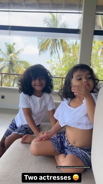 මේ බබාලගේ කෝලම් බලන්නකෝ | Saranya & Krisharya baba | #saranya #saranga