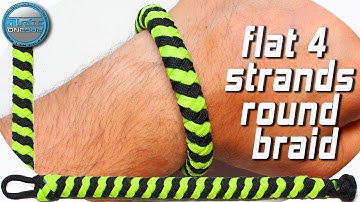 DIY a Flat 4 Strand Round Braid Paracord Bracelet World Of Paracord How to make Paracord Bracelet Tu