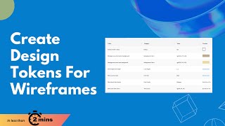 Create Design Tokens For Wireframes