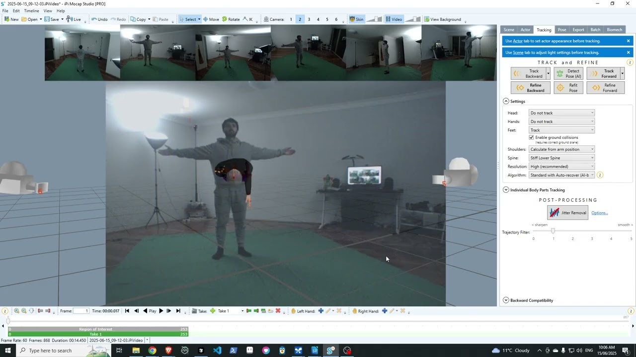using first time IPIsoft products for 3d motion capture
