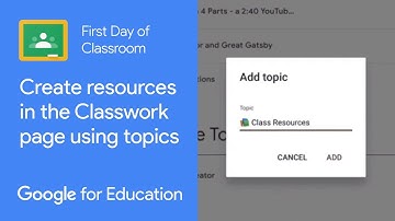 Google Classroom - Class Resources Topic