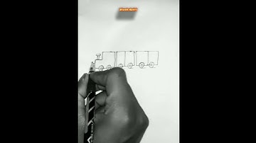 How to draw a train using 22 22 22 //Easy train #drawing #tutorial #vivekkoiri #shorts #ashortaday