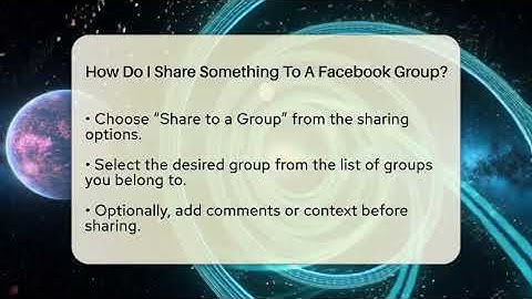 How Do I Share Something To A Facebook Group? - Everyday-Networking
