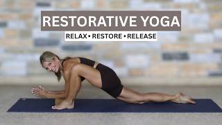 15 Min Restorative Yoga Stretch | Deep Hip & Back Release | Walk & Flow September Challenge