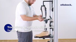 Transtibial prosthesis alignment - Setup with Pros. A Assembly. | Ottobock Professionals