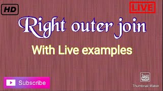Right Outer Join in SQL👆👩‍💻//with practical examples//what is right outer join and how to use join 