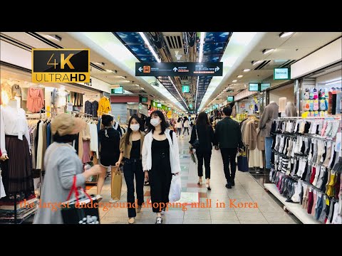 [4K] Walk in the largest underground shopping mall for women in Incheon South Korea