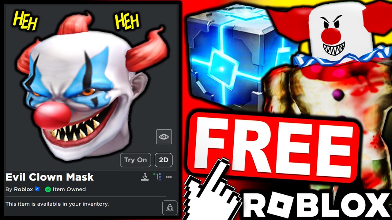 scary clown face - Roblox