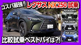 【試乗比較してベストバイは?】レクサスNX250 version Lコスパ良し! 走り良し! NX450h+/NX350h/NX350 試乗してどれが良かった?