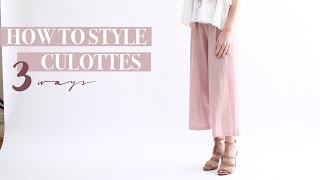 How To Style Culottes - Lookbookculottes Worn Three Ways Mademoiselle