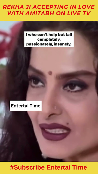 rekha ji accepting in love with amitabh ji on live tv #oldvideo #shorts #rekha #amitabhbachchan