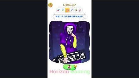 Tricky Quiz: Dop Brain Puzzle LEVEL 57 Who is the masked man - Gameplay Walkthrough Android IOS