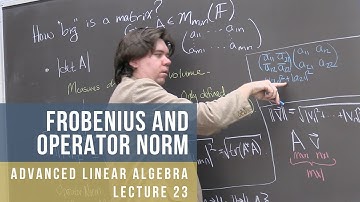 Advanced Linear Algebra 23: Frobenius and Operator Norm for Matrices