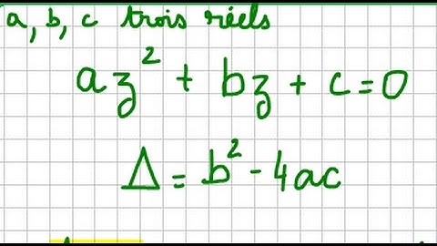 Terminale S- Les complexes - Résoudre une équations du 2nd degré dans C