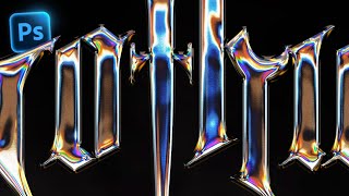 Iridescent Chrome Text Effect in Photoshop