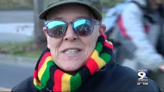 Protesters gather in Eugene to voice concerns about national emergency declaration