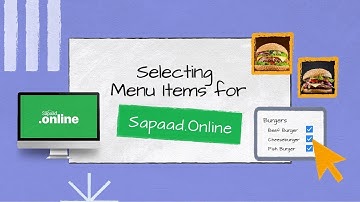 Selecting Menu Items for Sapaad.Online | SO010 | Sapaad Academy