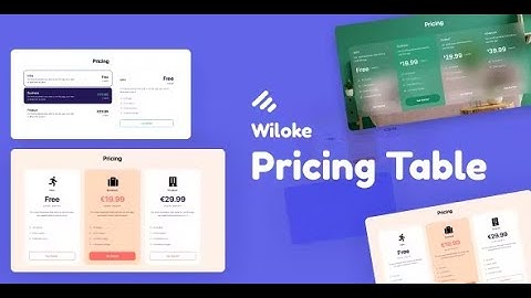 Wiloke Pricing Table Addon For Elementor By wiloke