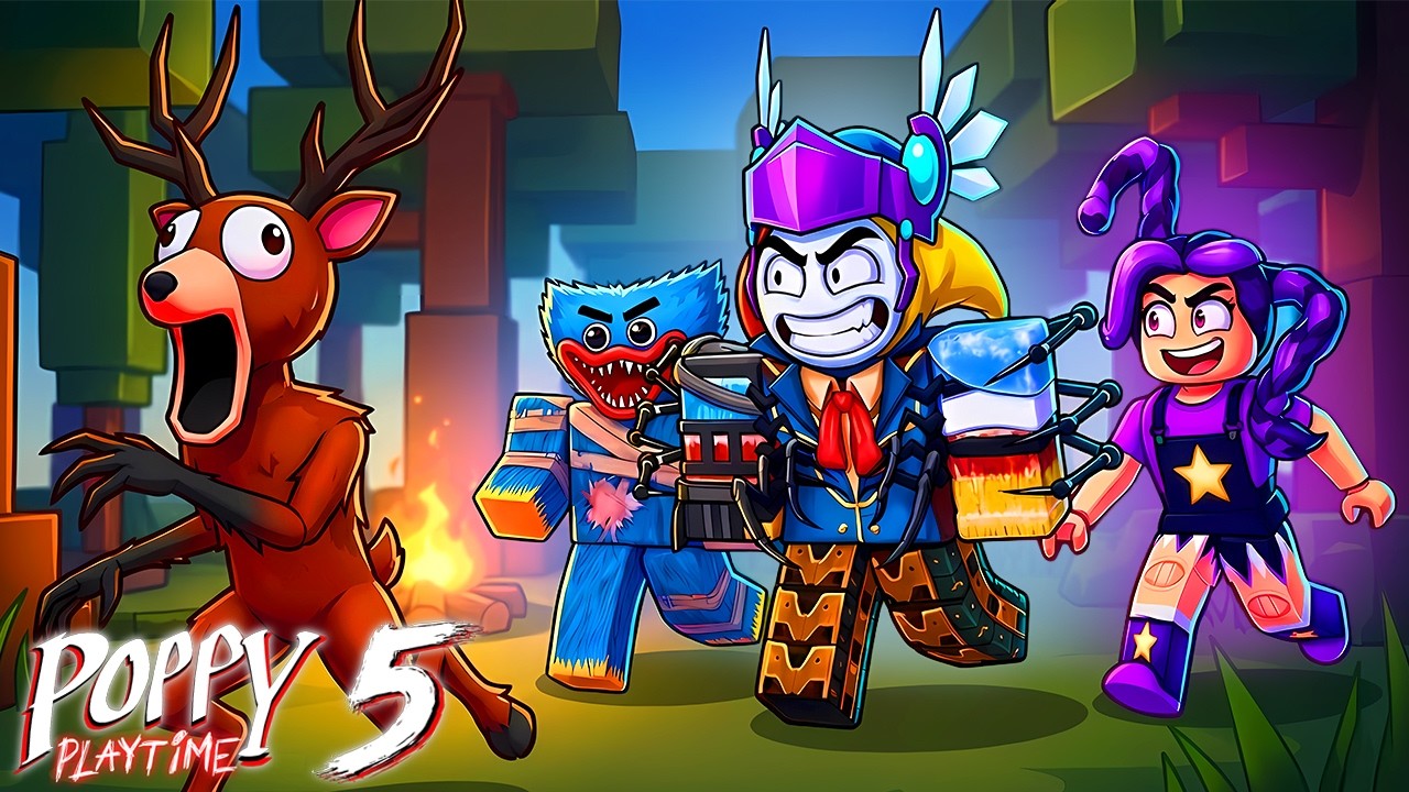 Me Tornei o PROTOTIPO de Poppy Playtime em 99 Noites na Floresta!