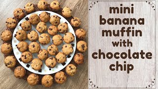 Mini Banana Chocolate Chip Muffins | Mini Muffin Recipe | Pinoy Flavor