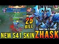 25 Kills + MANIAC!! Icespawn Scourge Zhask New S41 Skin!! - Build Top 1 Global Zhask ~ MLBB