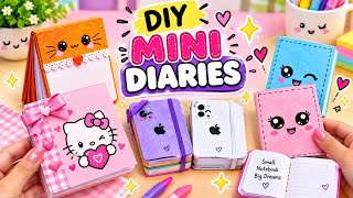 DIY Mini Diaries 📔✨ | Cute & Easy Mini Notebook Ideas 💖 | No Glue, No Tape Craft