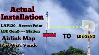 LAP120 to LBE Gen2 Actual Tower Pole Installation| P2P point to point installation guide