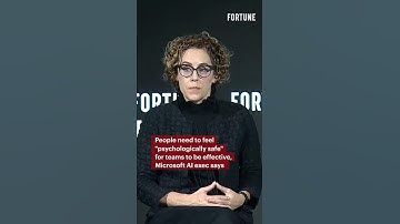 People need to feel "psychologically safe" for teams to be effective, Microsoft AI exec says #AI