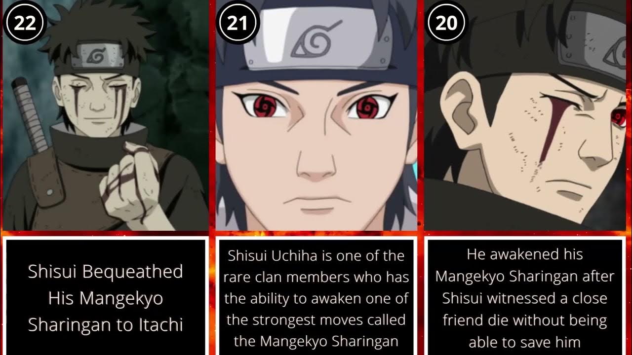 Naruto Uzumaki - Uchiha shisui was one of the very few Mangekyo