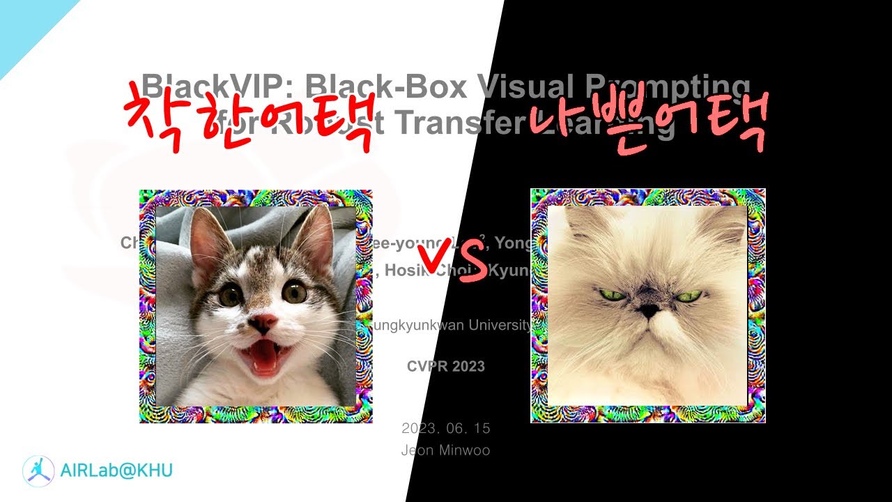 착한어택😀, 나쁜어택😈. BlackVIP: Black-Box Visual Prompting for Robust Transfer ...