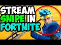 How to stream snipe in fortnite in 2022 working in chapter 3