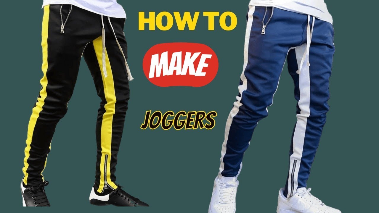 HOW TO CUT & SEW JOGGERS ¦ DESIGNER JOGGERS SEWING diy joggers YouTube
