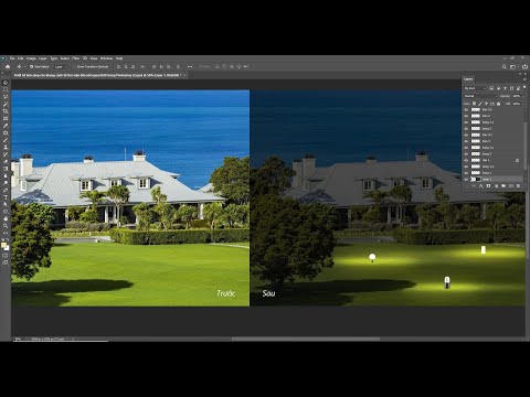 Thiết kế ánh sáng đèn sân vườn, đèn nội thất trong Photoshop
