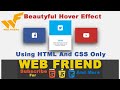 Social Icons Card Hover Effect | Attractive Social Icons Hover