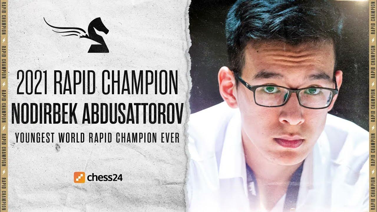 Inédito: Abdusattorov Nodirbek é o novo Campeão Mundial de Xadrez Rápido -  Xadrez Forte