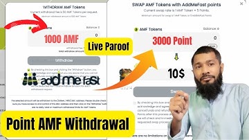 AddmeFast AMF Token Sell 2022   How To Withdraw Amf Token   Earn Money Daily 500 PKR No Investment