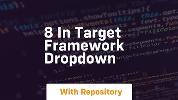 8 in target framework dropdown