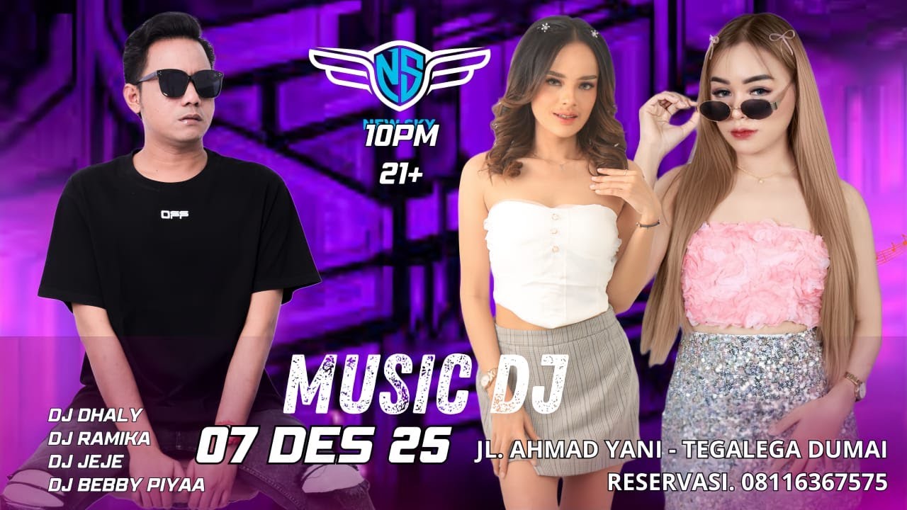 DJ DHALY REMIX V3 LIVE IN NEW SKY PUB DUMAI MALAM SENIN 07 DES 2025
