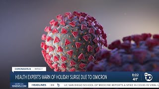 Health experts warn of a holiday surge due to  Omicron