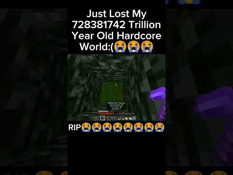 I lost my trillion year hardcore world in Minecraft #minecraft #viral #ytshorts #shorts