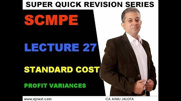 CA Final || SCMPE || Super Quick Revision # 27  || Chapter 11 || Std Costing || Profit Variances