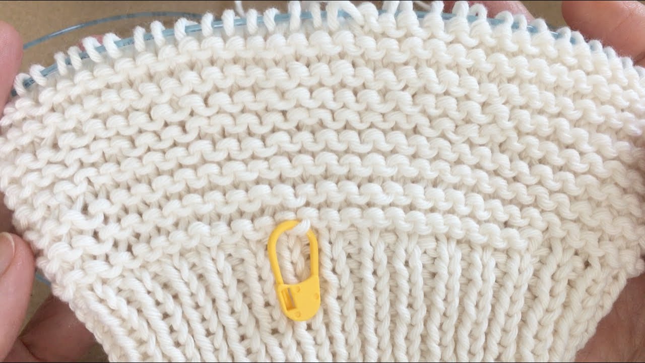 INVISIBLE INCREASES in Garter - Flat and in the Round - YouTube