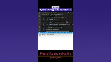Dynamically add a new element in javascript #shorts