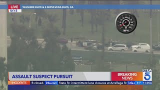 Assault suspect in custody after L.A. chase