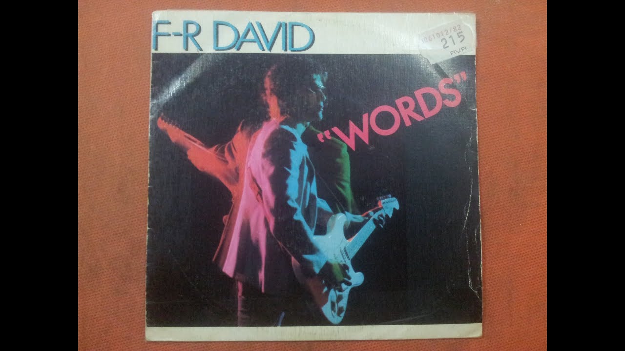F.R. DAVID.(WORDS.)(7''.)(1982.) - YouTube