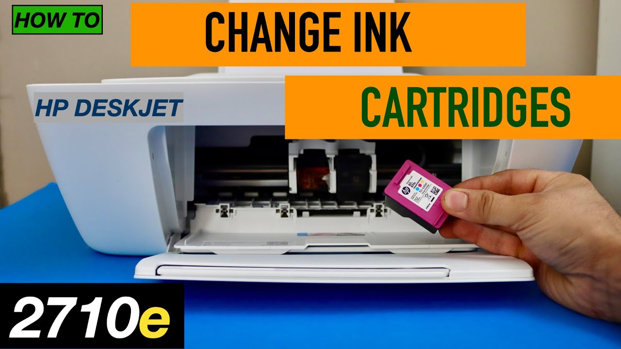 HP DeskJet 2710e Ink Cartridge Replacement, How To change Ink? 