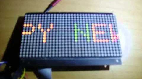 Sure Electronics 32x16 Bicolor LED Matrix Happy New Year animation